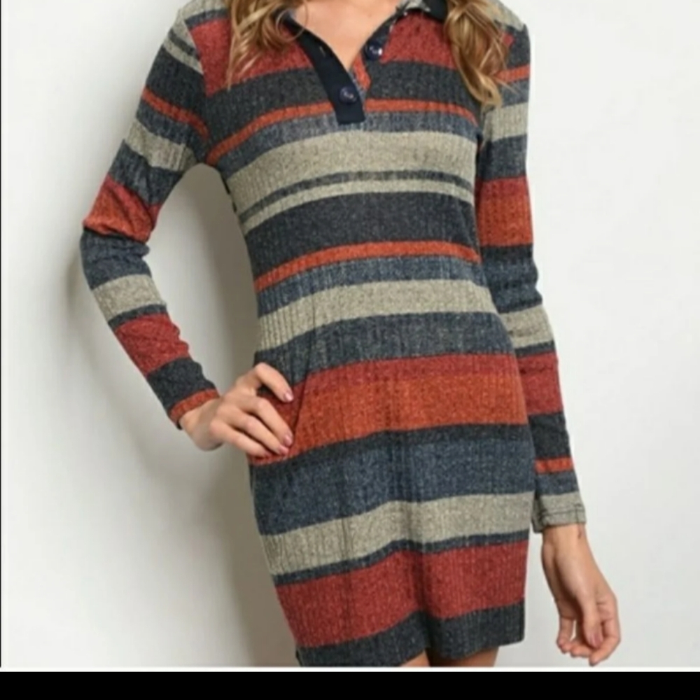 Nwt Stripped mini sweater dress